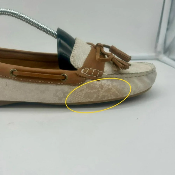 BOC Born Concept Alena Loafer Flat Shoe Women 10 White Leather Driving Moccasin - Picture 9 of 12